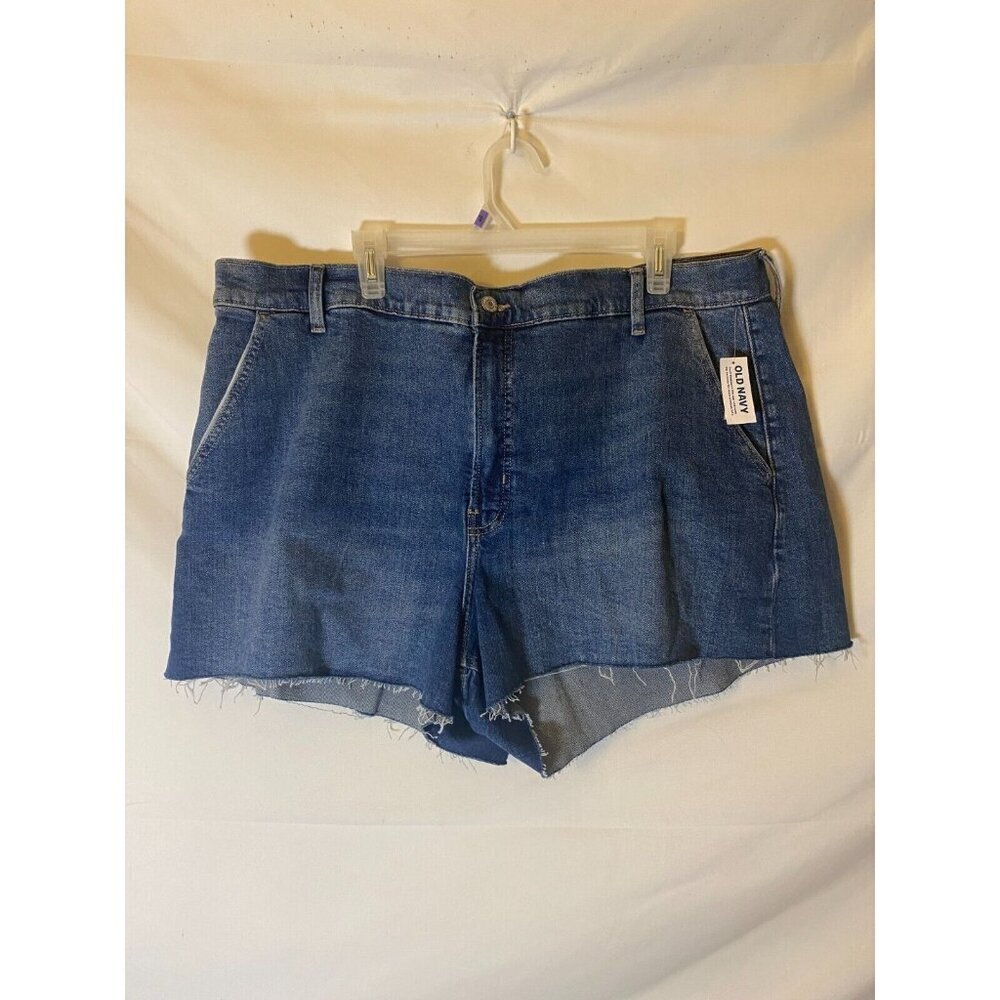NWT New Old Navy Jean Shorts Denim Women’s Plus Size 24 24W 3X High Rise Stretch